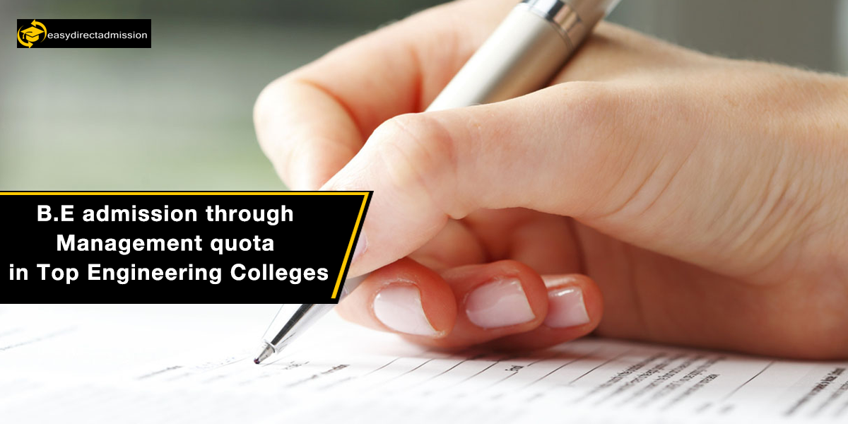B.E admission through management quota in top Engineering colleges
